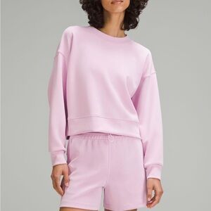 Lululemon Softstreme Perfectly Oversized Cropped Sweatshirt, size 6, pink